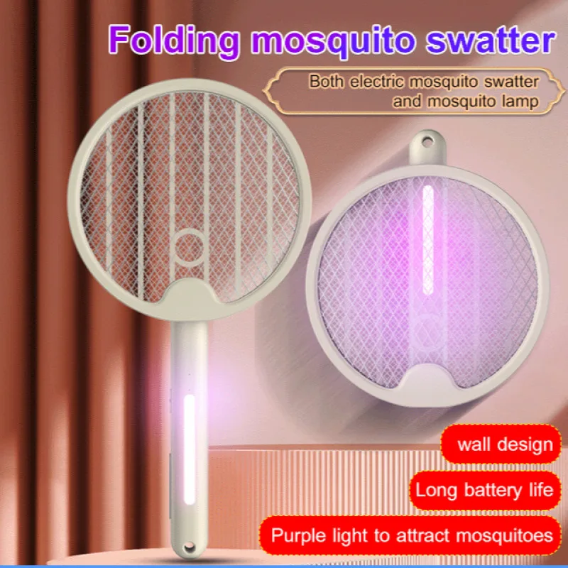 Folding mosquito swatter Rechargeable and Efficient