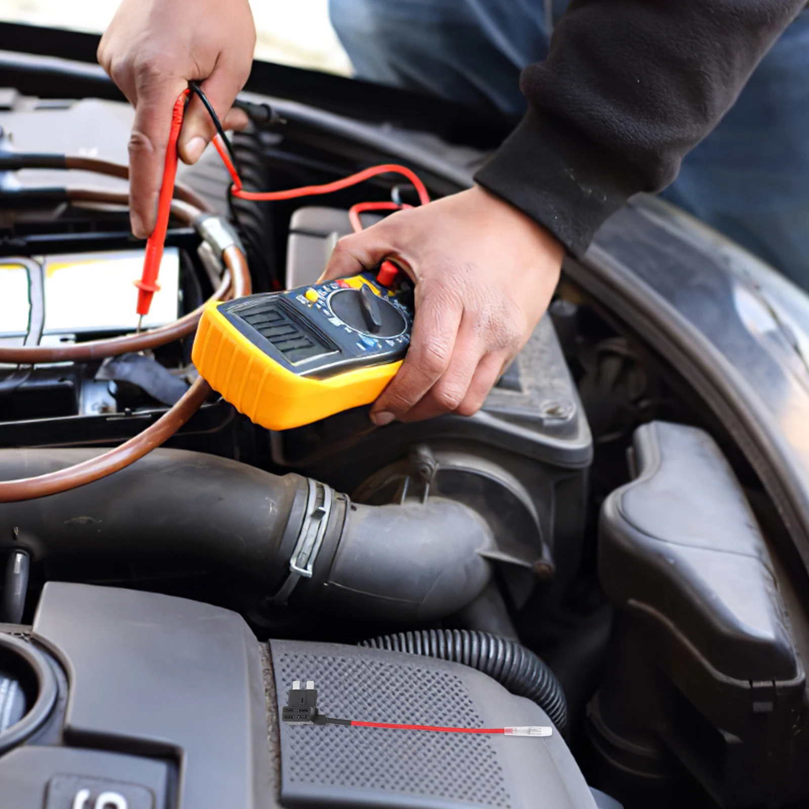 

6Pcs Inline Fuse Holder Professional Automotive Replacement Car Fuse Tap Adapter Kit Heavy Duty Circuit Protection