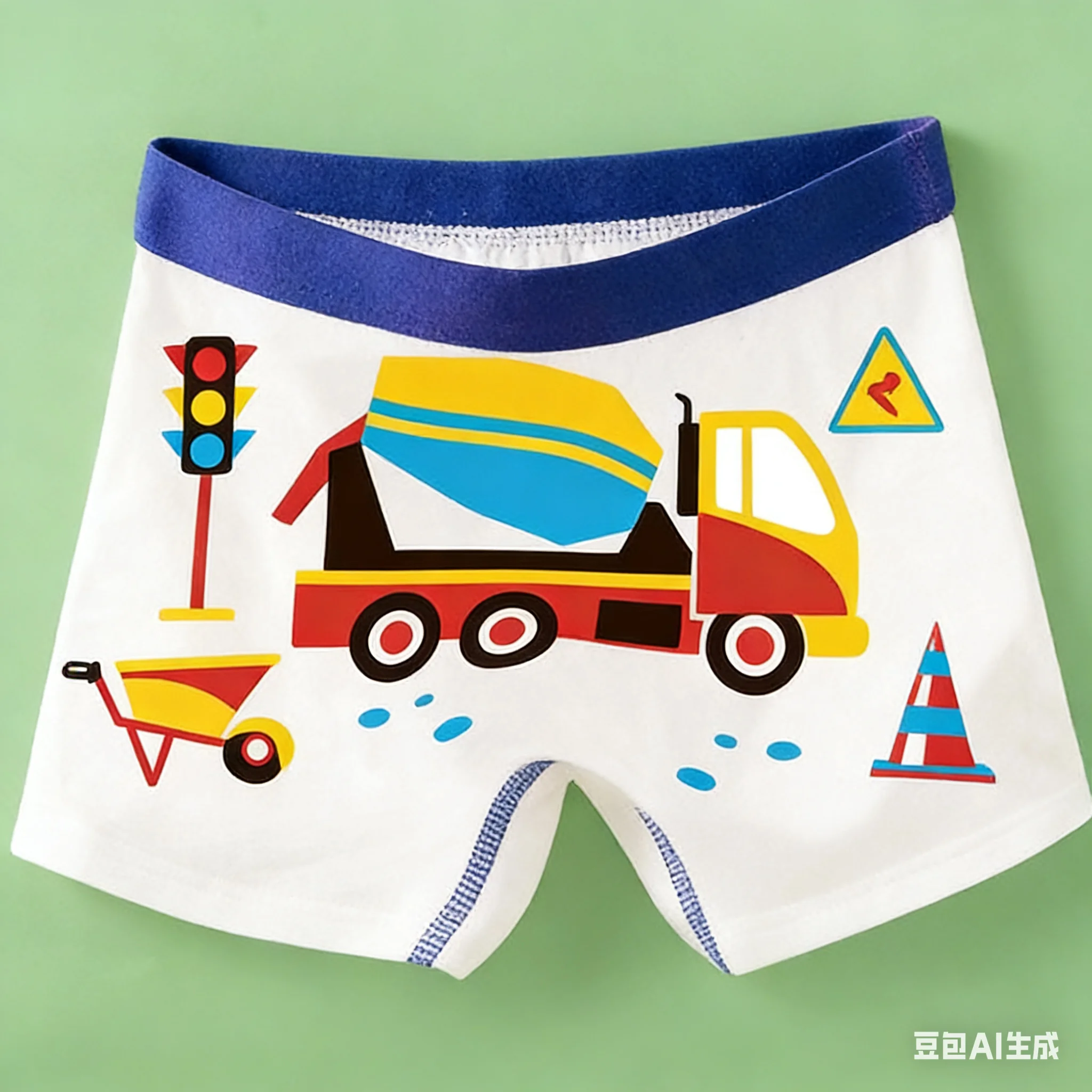 Kinderunterwäsche aus Baumwolle, weich, atmungsaktiv, lustige Motive: Feuerwehrauto, Baufahrzeug, Hubschrauber, Schiff, Kinderkleidung, Boxershorts, Unterhosen für Jungen – Detail 5