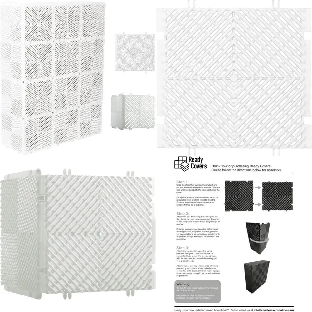 

Vented Safety Steam Radiator Cover - Easy Snap Connect for Home and Office - Protective Heating Cabinet Cover