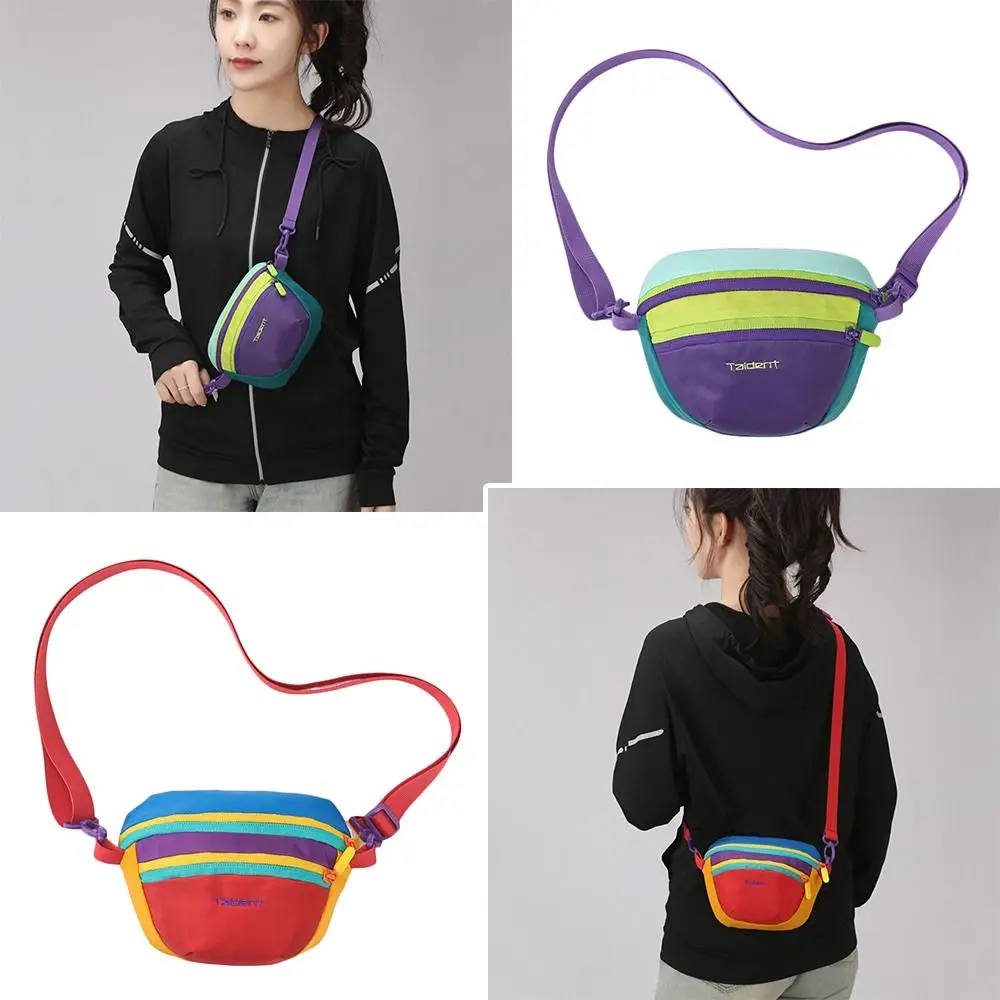 

Fashion Dopamine Chest Bag Waterproof Nylon Crossbody Bag Sport Large Capacity Running Belt Bags Outdoor