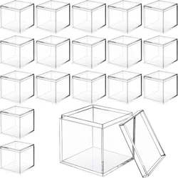 Transparent Acrylic Box with Lid Square Organizer Wedding Party Decoration Boxes Candy Jewelry Storage Display Boxes