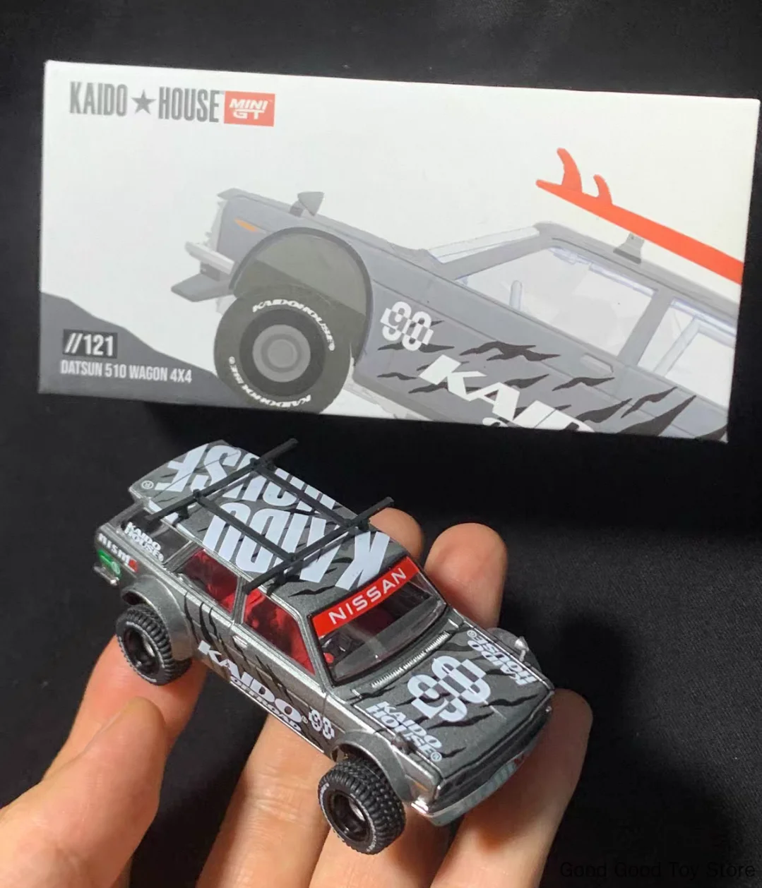 In Stock Genuine Kaido House MINIGT GT 1:64 Compact Datsun 510 4x4 Display Diecast Model Car Ornament Toy Collect Holiday Gift