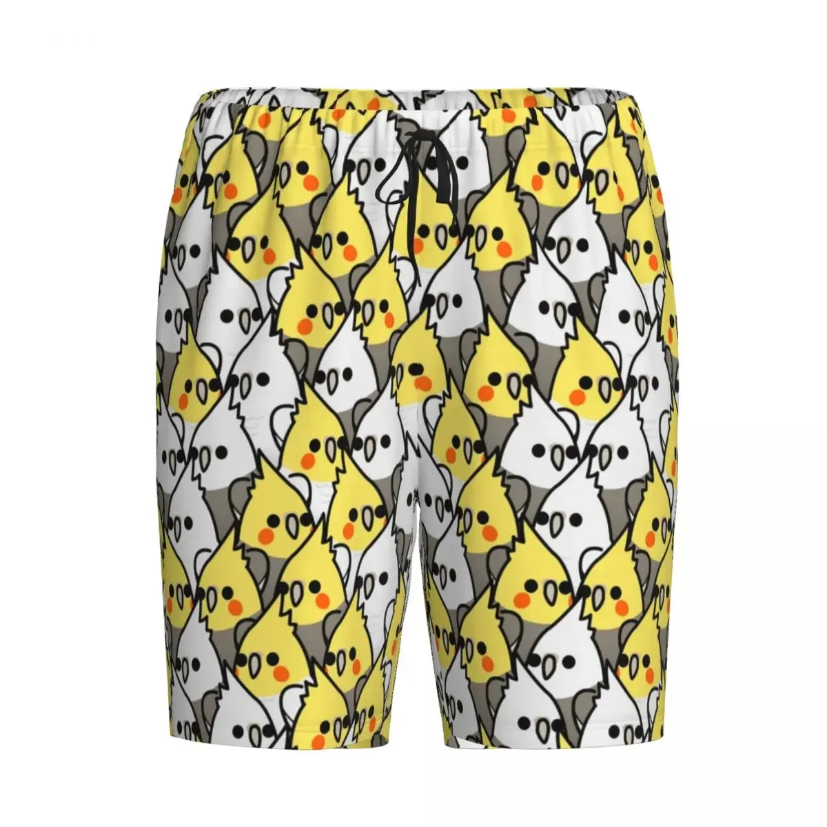 Custom Print Papegaaivogels Valkparkiet Squad Pyjama Short Heren Nachtkleding Broek Slaap Korte Pjs Met Zakken