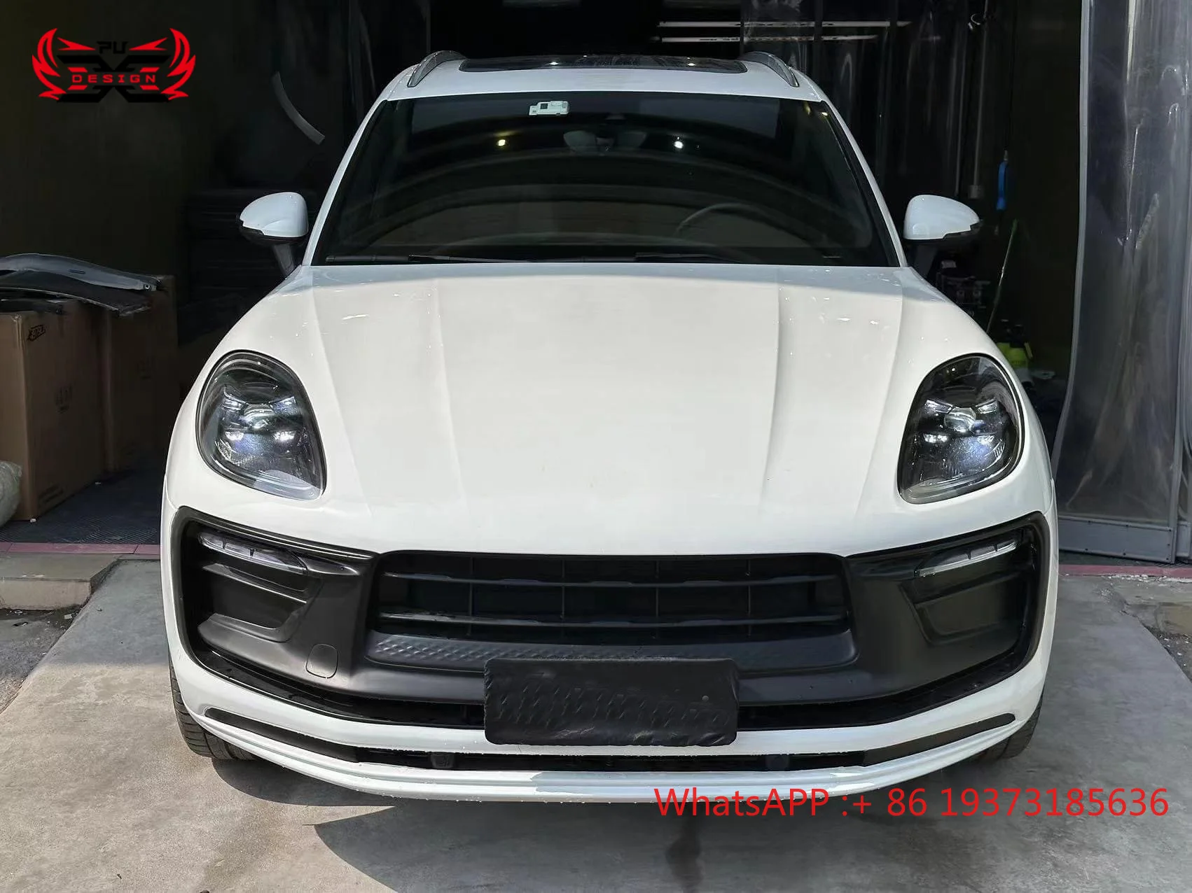 For Porsche Macan 95B.3 2014-2017 Upgrade 2018-2023 Macan FRP Front Bumper Rear Bumper Body Kit