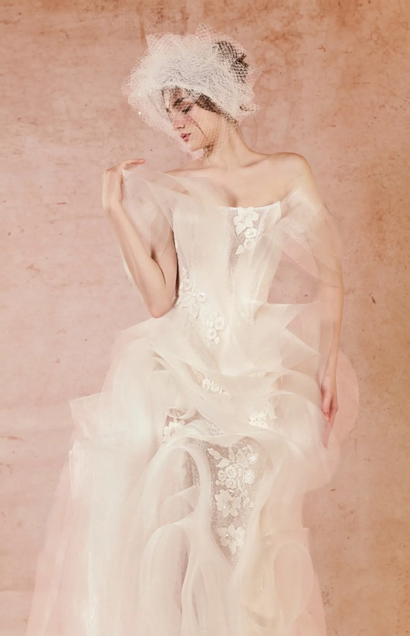 Elegancka suknia ślubna z koronki i tiulu z odkrytymi ramionami, luksusowe suknie wieczorowe, formalne, do ziemi, dopasowane, w stylu syreny, szyfonowe, na zimno