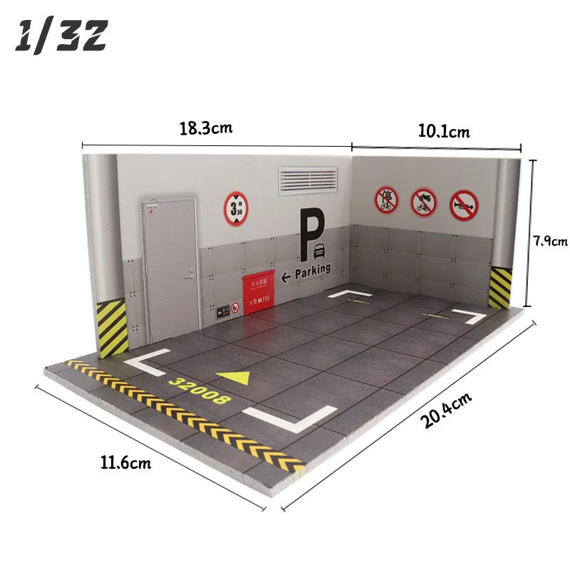 

Simulation Car Parking Model 1:32 Realistic Scene Assembled PVC Petrol Station Car Park Racing Car Parking Space Toy Model