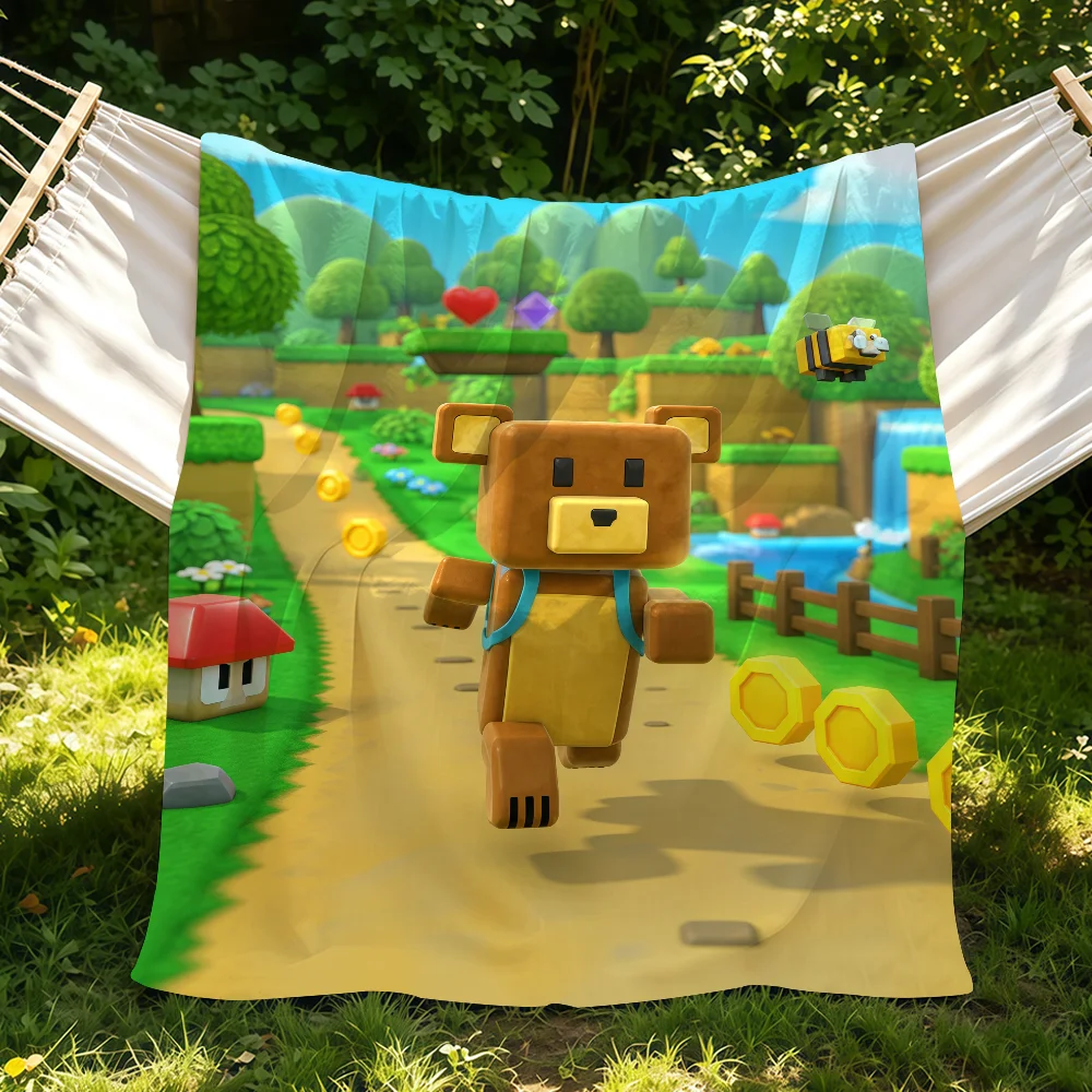 Game S-Super Bear A-Adventure Blanket Suitable For Sofas Beds Offices Cars Outdoor Travel An Ideal Gift For Friends Family
