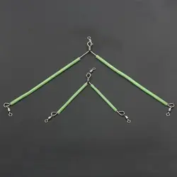 5PCS T-shaped Fishing Balance Connector Anti Entanglement Luminous Swivel Fishing Connector with Rolling Swivels Lightweight DIY