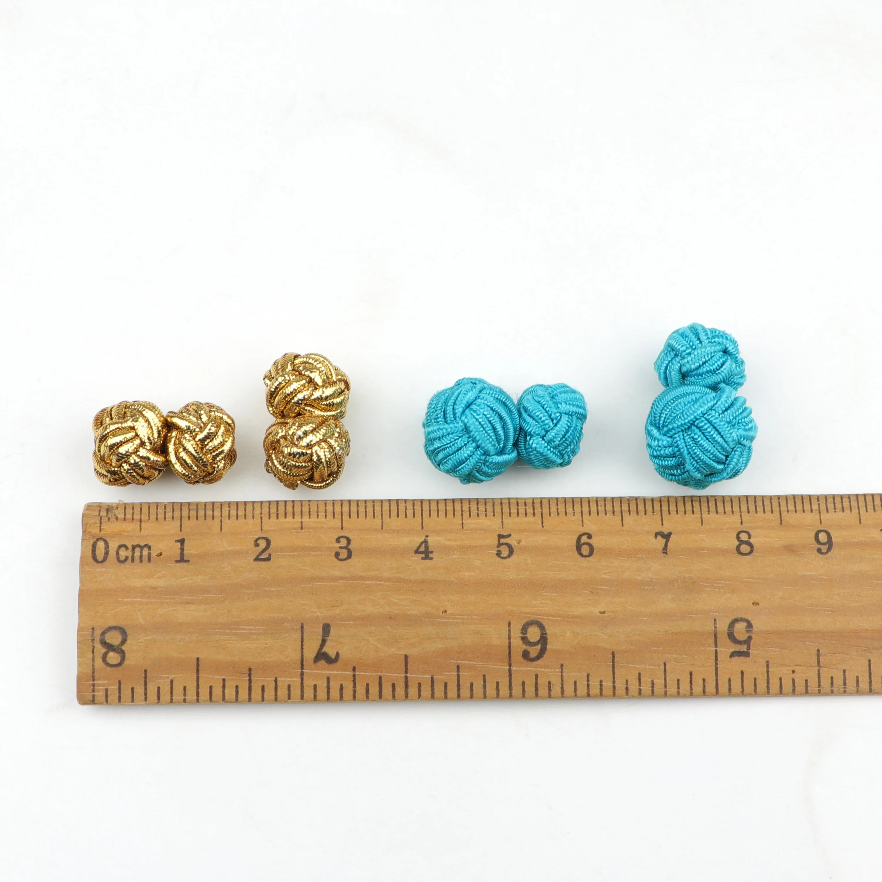Men's Colorful Cufflinks Fashion Knot Design High Quality Mixed Solid Colors DIY Braided Wire Buckle Cloth Men Shirt Cufflinks