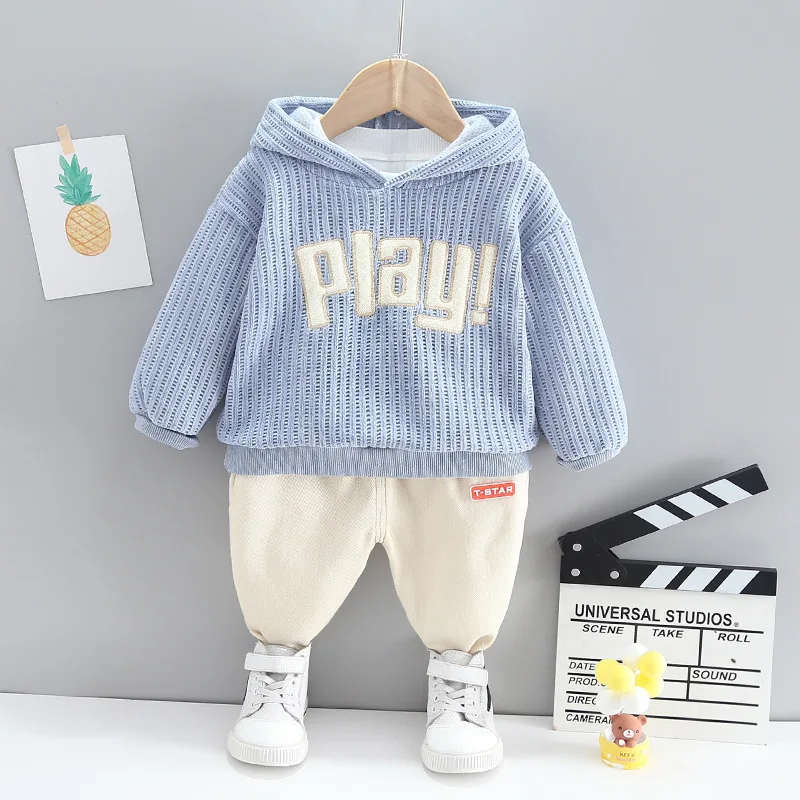 

2021 Baby Boy Clothes Clothing Sets Cotton Autumn Cotton Hoodies Pants Boys Sport Suit Winter Baby Clothing Sweatshirt
