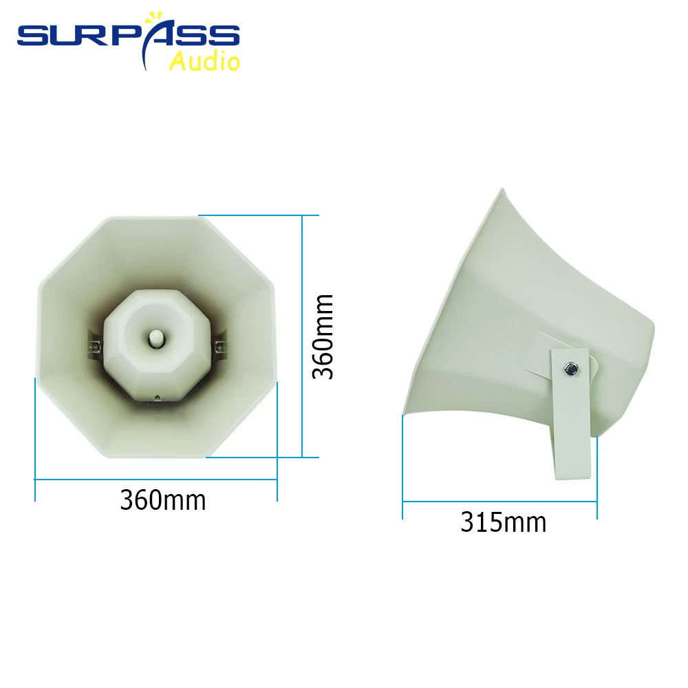 100W Outdoor Wall Mount Speaker Waterprroof Sunproof Home Park School Audio Public Address System 70V-100V Horn Loudspeaker