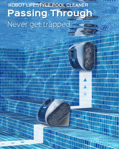 रोबोटिक स्विमिंग पूल क्लीनर वायरलेस स्वचालित 3312 पीआरओ वाईफ़ाई ऐप नियंत्रण अधिक सटीक मार्ग योजना सफाई मोड का चयन करें 10 best sales रोबोट पूल क्लीनर - №9