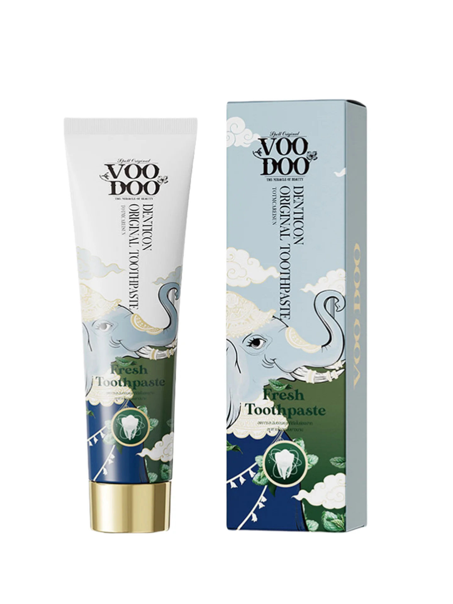 Mint Toothpaste, Freshens Breath & Removes Bad Odor, Whitens Teeth & Stains, Gentle Gum & Tooth Care, 120g x 2pcs