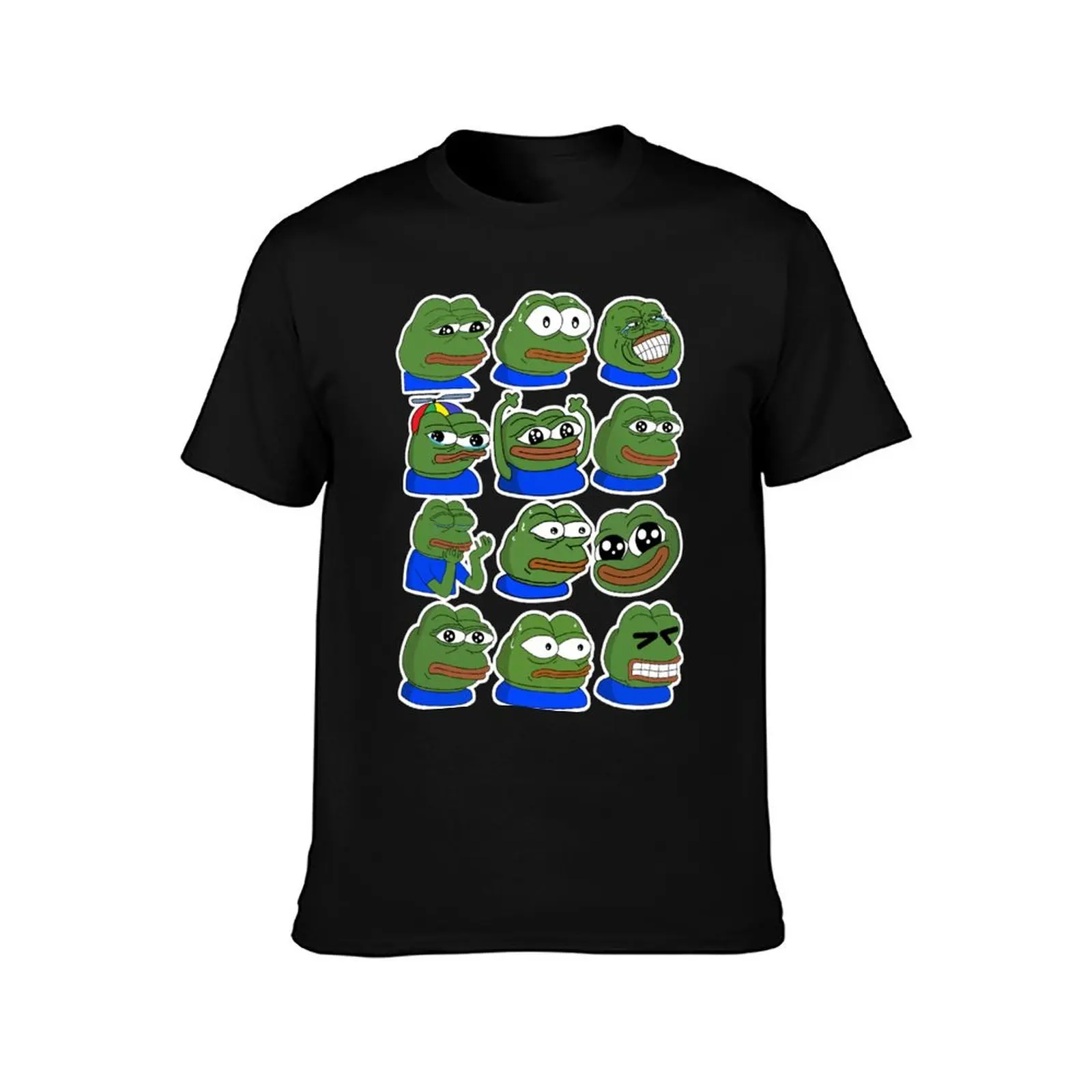 Pepe Overload - White Outline T-Shirt sublime boys whites hippie clothes baggy shirts black t shirts for men