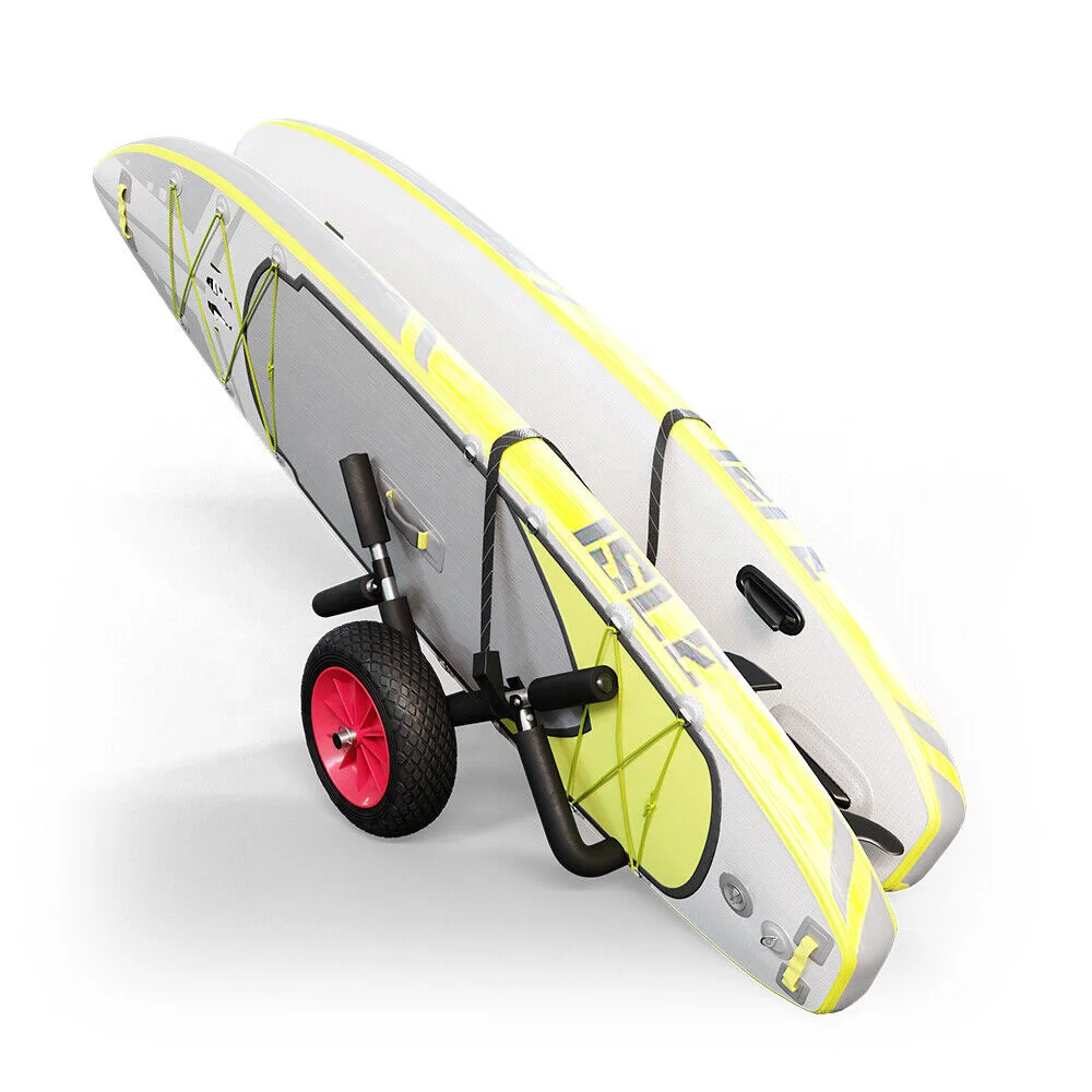 Aluminum Collapsible 2 Boards Transport Stand up Paddle Board Trolley Carrier SUP