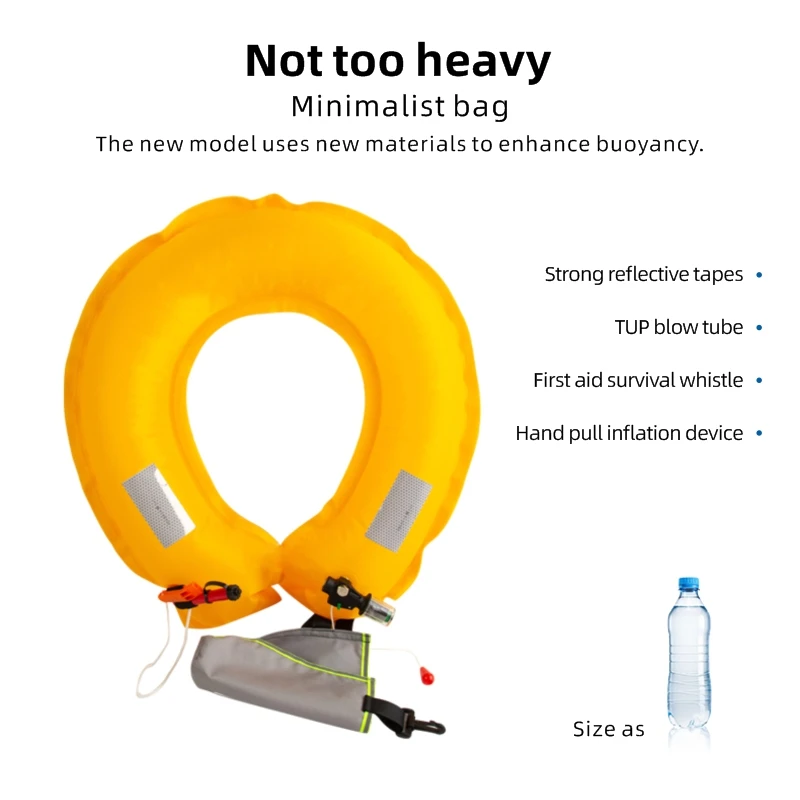 Inflatable Life Jacket Life Ring, Professional Adult Buoys for Car, Raft Surfing Safety Vest, Jet Ski Boating Lifeguard - view 2