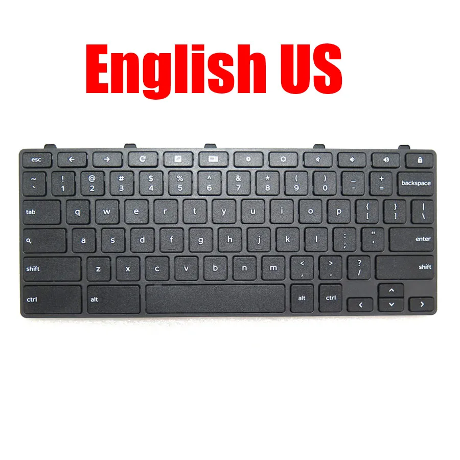 

US Laptop Keyboard For DELL For Chromebook 3100 2-in-1 3110 2-in-1 5190 2-in-1 0H06WJ H06WJ PK132FG1B00 English Black New