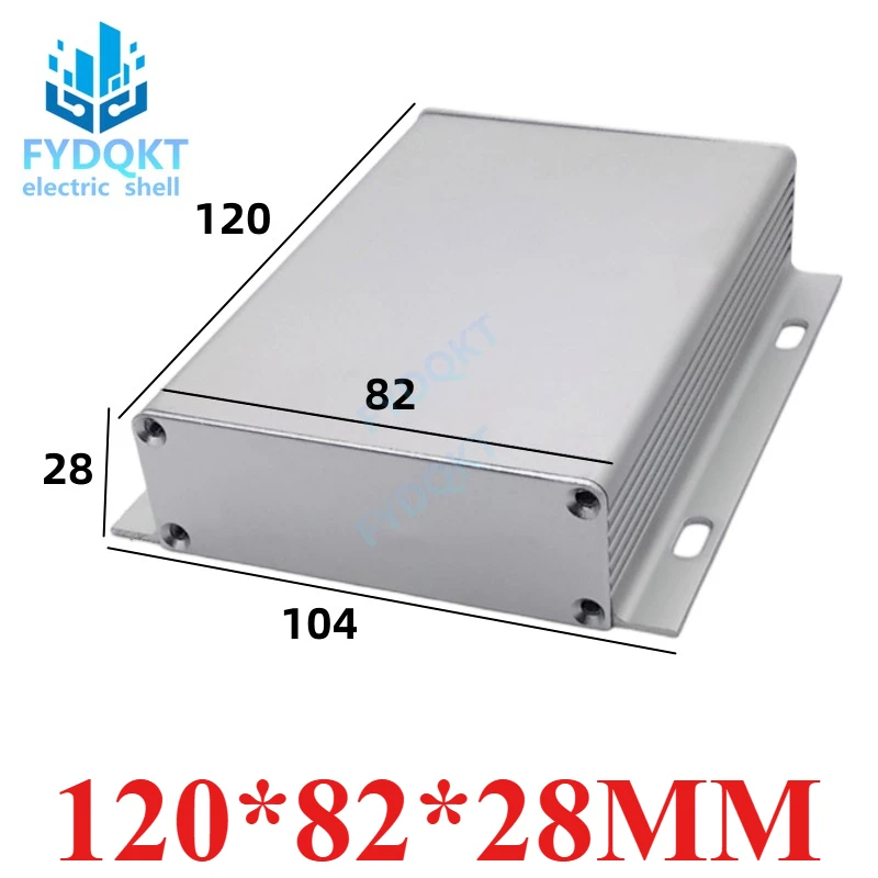Aluminum alloy aluminum profile shell with integrated ear fixed battery box 120x82x28mm