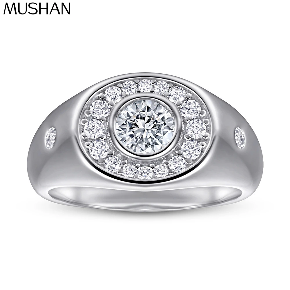 

MuShan Jewelry 925 Sterling Silver Rings Bands Rings Bands Ring 7A Cubic Zirconia Valentine Engagement Anniversary Women Gift
