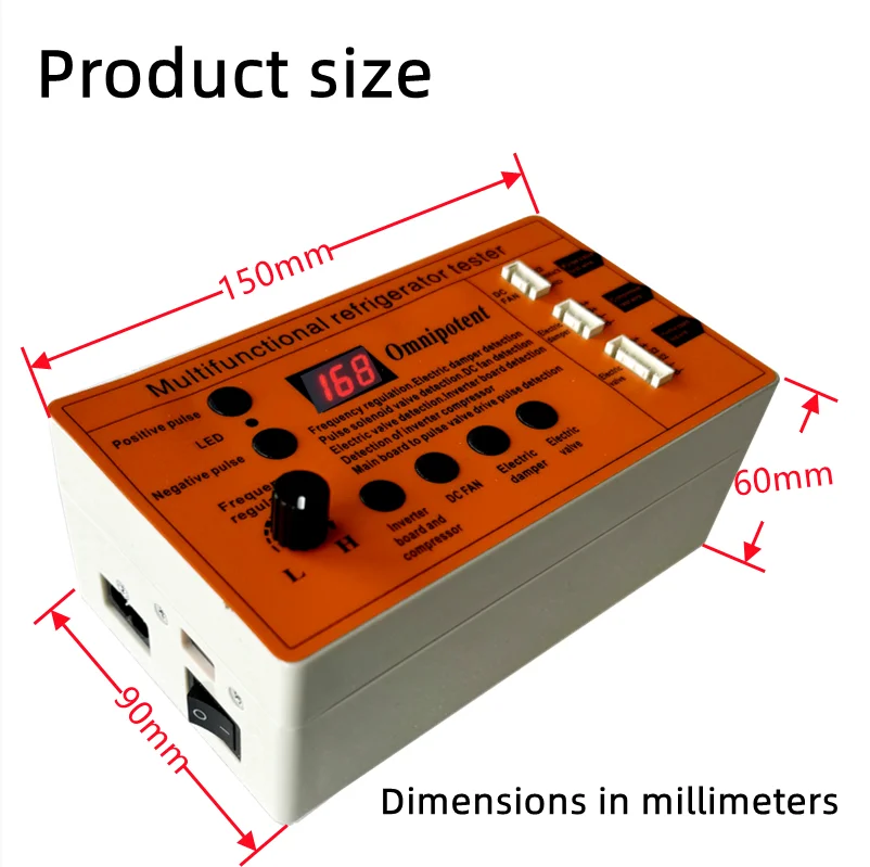 

Refrigerator inverter board, compressor, solenoid valve, fan, damper electric valve inspection tester fault tool English version