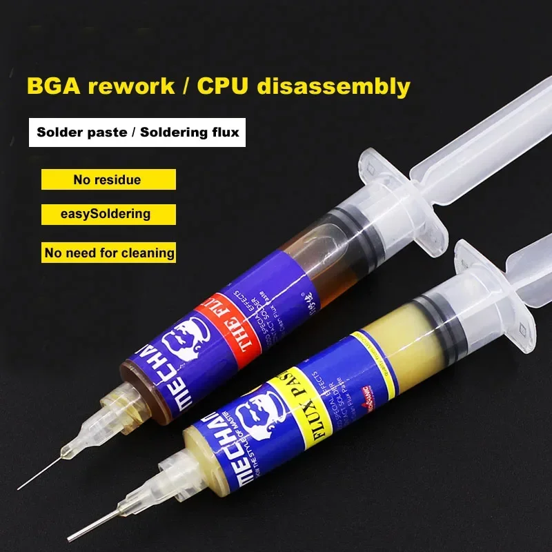 MECHANIC 10CC 225 UV Liquid Paste Soldering Flux for IPhone CPU Nada SMD BGA Demolition Special Solder Flux Paste + Needle