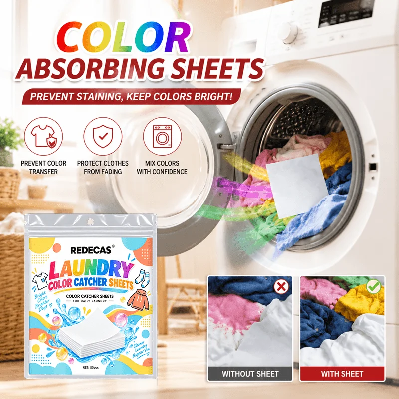 Laundry Color Catcher Sheets, Anti Dye Transfer Paper, Anti Bleeding, Keeps Original Colors, Washer Clothes Bedding Socks