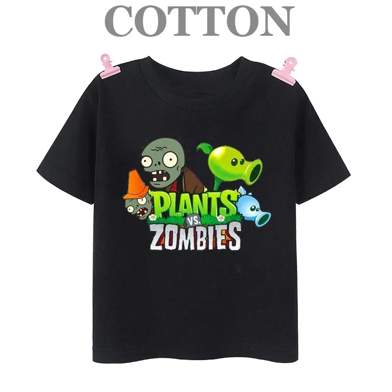 Children Funny Cotton T Shirt Boys Girls Pvz Plants Vs Zombie Plants Vs Zombie 2 Kids Garden Warfare Plants Baby Tee Top Clothes