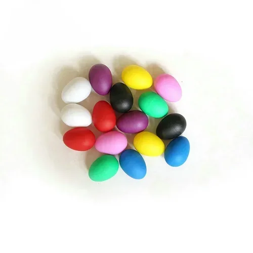 Maracas de percusión de plástico, huevo con sonido Musical, instrumento Musical colorido, juguete para niños pequeños, coctelera de huevos, 2 uds.