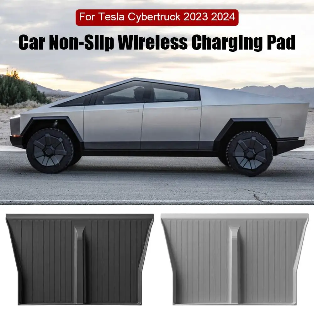 Wireless Charger Pad For Tesla Cybertruck 2023 2024 Dust-proof Waterproof Silicone Anti Slip Mat Car Interior Accessories 1 D0Z2