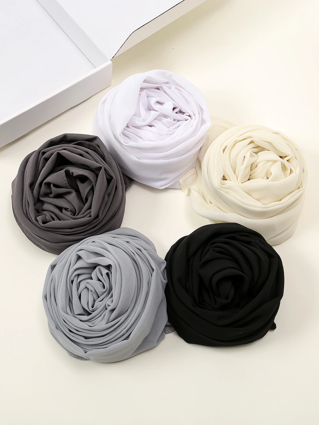 Vrouwen Parel Chiffon Hijab Sjaal Zomer Effen Kleur Moslim Hijaabs Vrouwelijke Sjaals Lange Sjaals Cadeau Set 180*70Cm