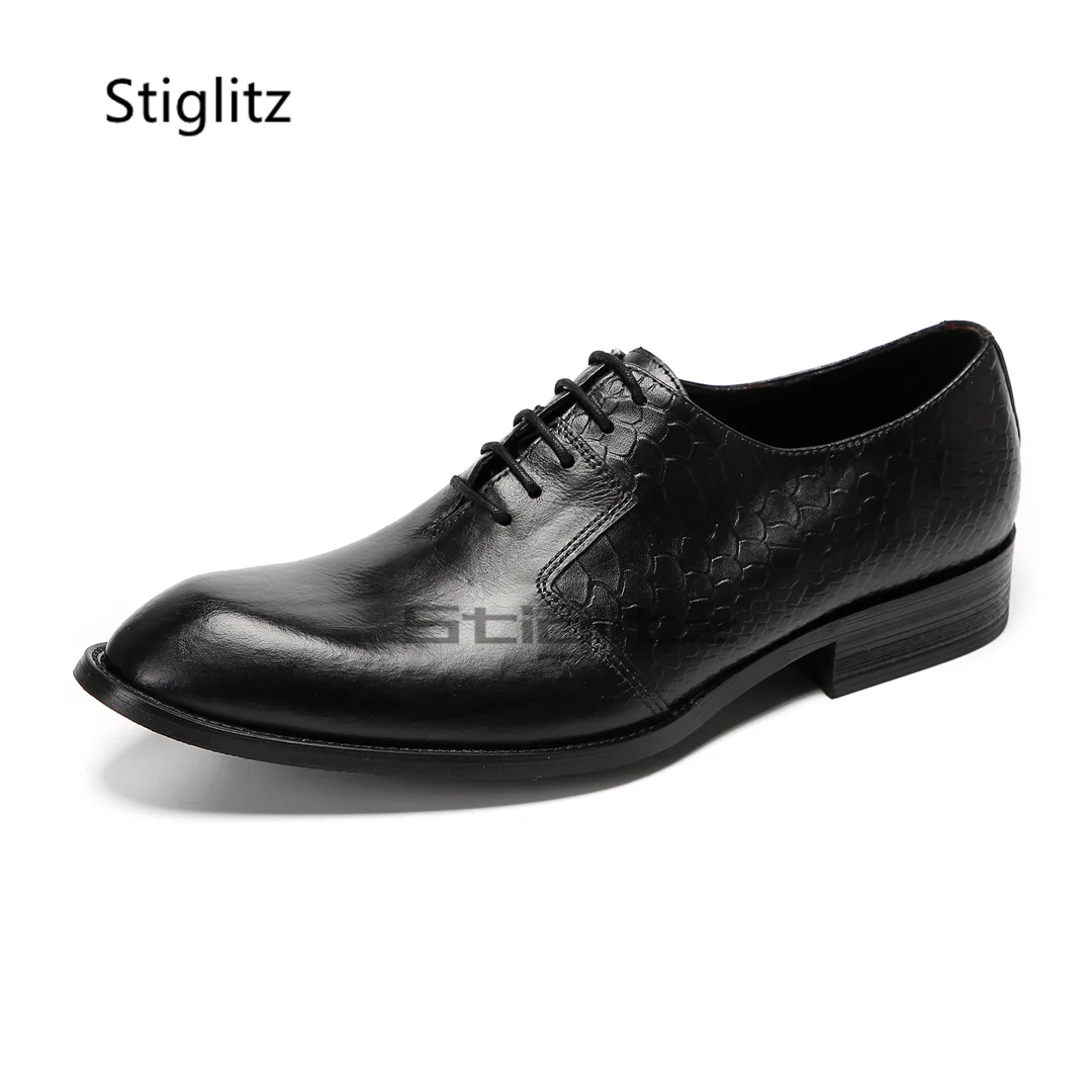 

Leather Shoes for Men First Layer Cowhide Low-Top Lace-Up Business Casual Shoes Comfortable All Match Wear-Resistant Office Shoe