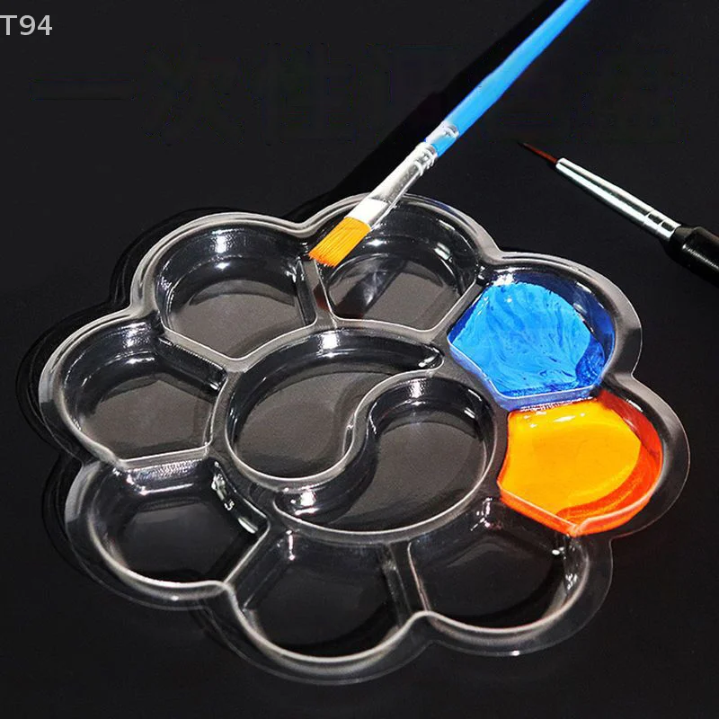 20 Pcs 10-tone Color Palette Plum Blossom Color Palette Disposable Gouache Oil Painting Palette