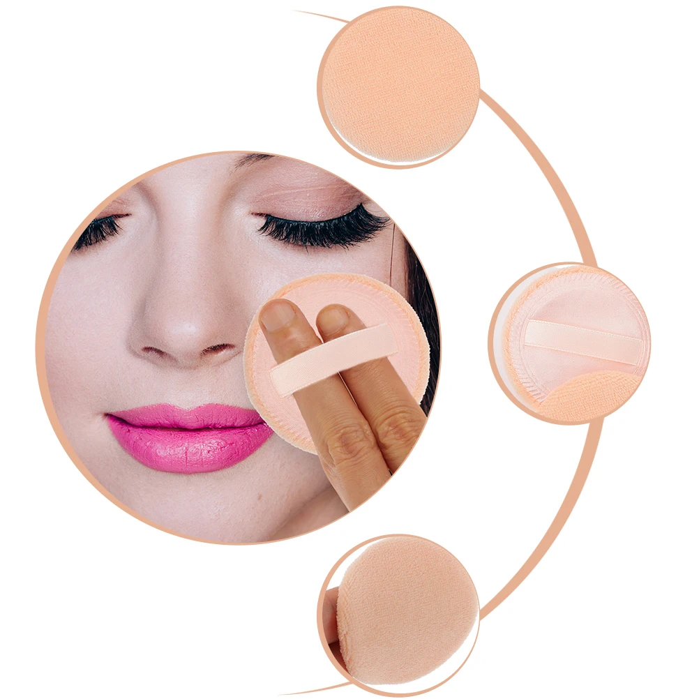 15 قطعة مسحوق مستدير صغير ماكياج نفخة أداة للوجه مستحضرات التجميل مرنة فضفاضة مسحوق نفخة السلس تطبيق ماكياج الوسادة المنزل المثالي