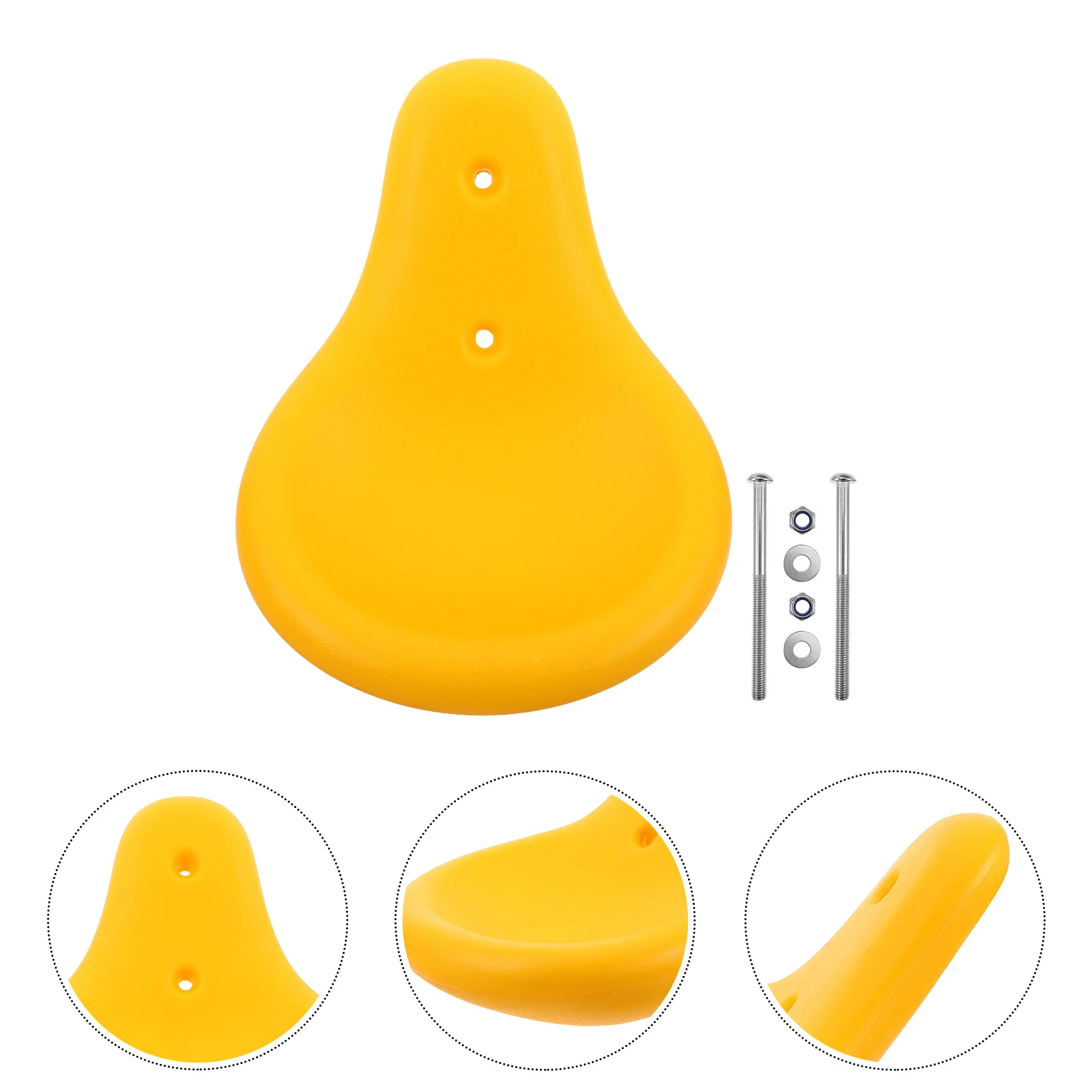 

Yellow Outdoor Seesaw Waterproof Cushion Plastic Playground Equipment Seat Replacement for Public Areas Kids Seesaw Seat Cushion