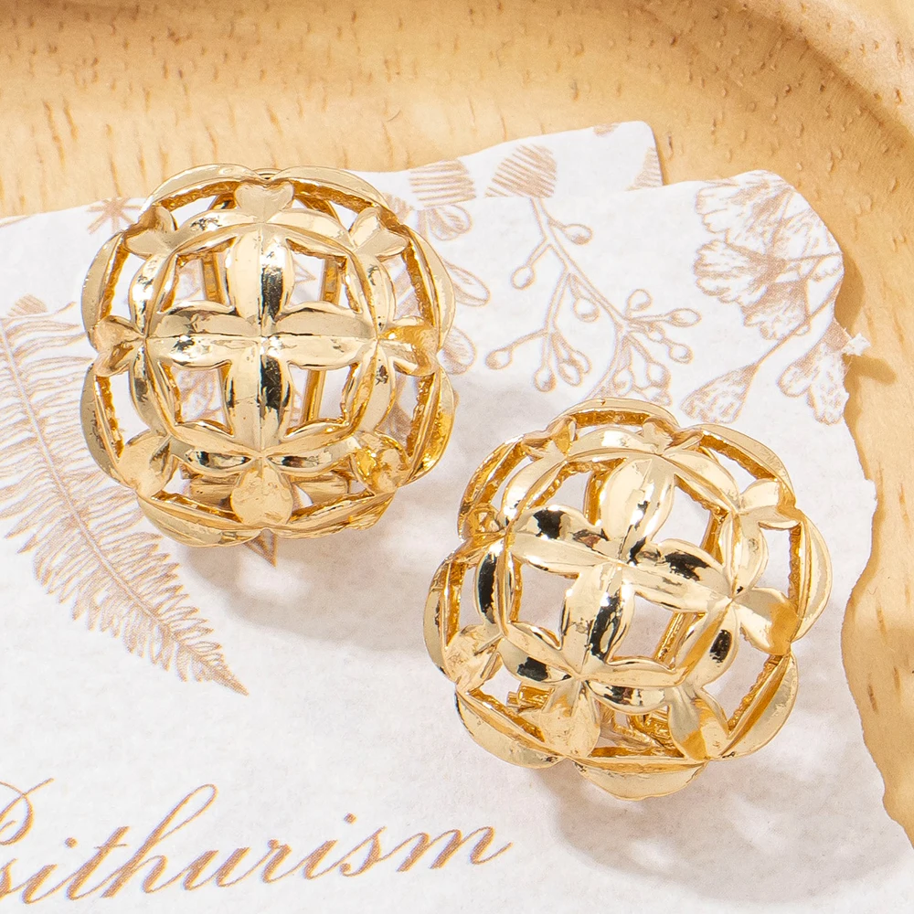 Edelstahl Hohle Anhänger-Ohrringe 2er-Set Geometrischer Schmuck Accessoires Damen Alltagsschmuck Mode-Schmuck Geschenke – Detail 6