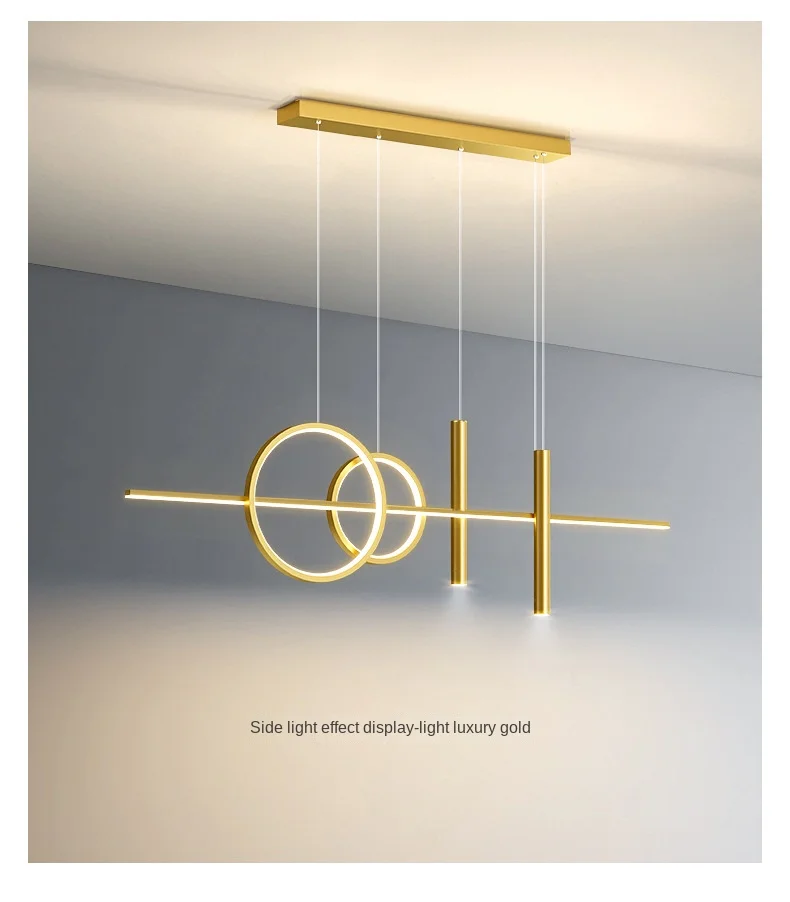 Restaurant Lichter nordischen Kronleuchter Licht Luxus minimalist ischen Esstische Barth eke Designer minimalist ische Streifen beleuchtung – Detail 15