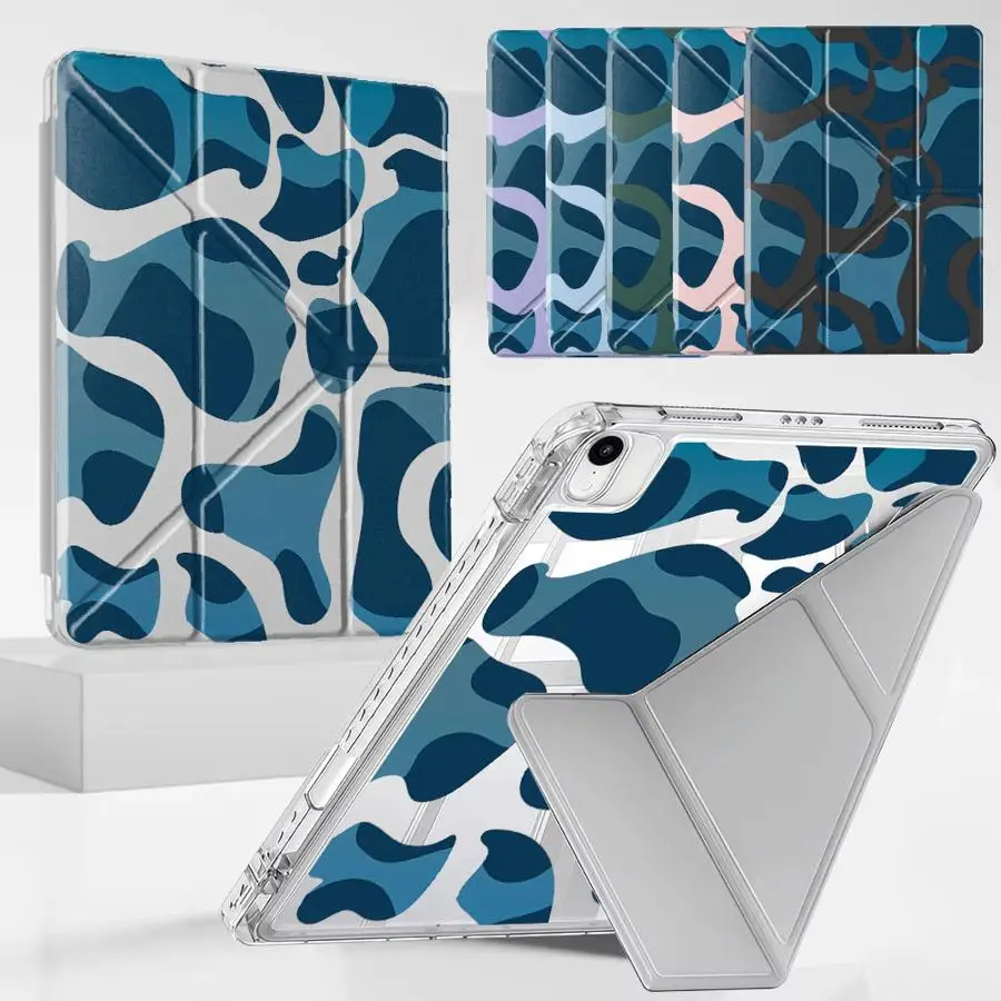 

Tablet Case For iPad Air 4 5 M3 M2 M4 11inch Pro 2025 Pro 11th 10th 9th 8th 7th 12.9inch Mini 6 7 Holder Cover Y-Fold