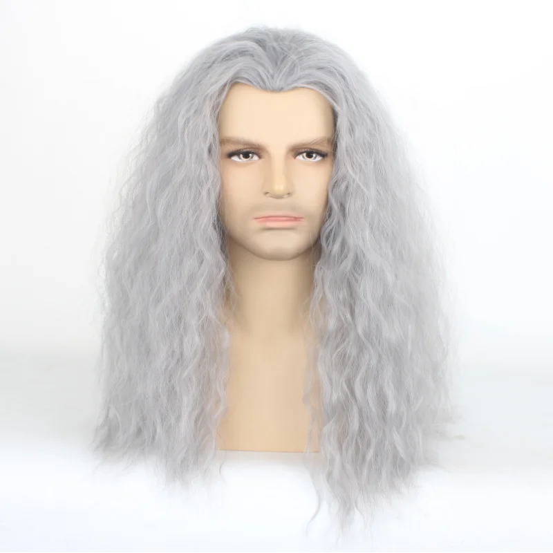 الأوروبية والأمريكية MencosWig الحب والرعد ثور شعر طويل مجعد TheHalloweeneddie munsonWig #2