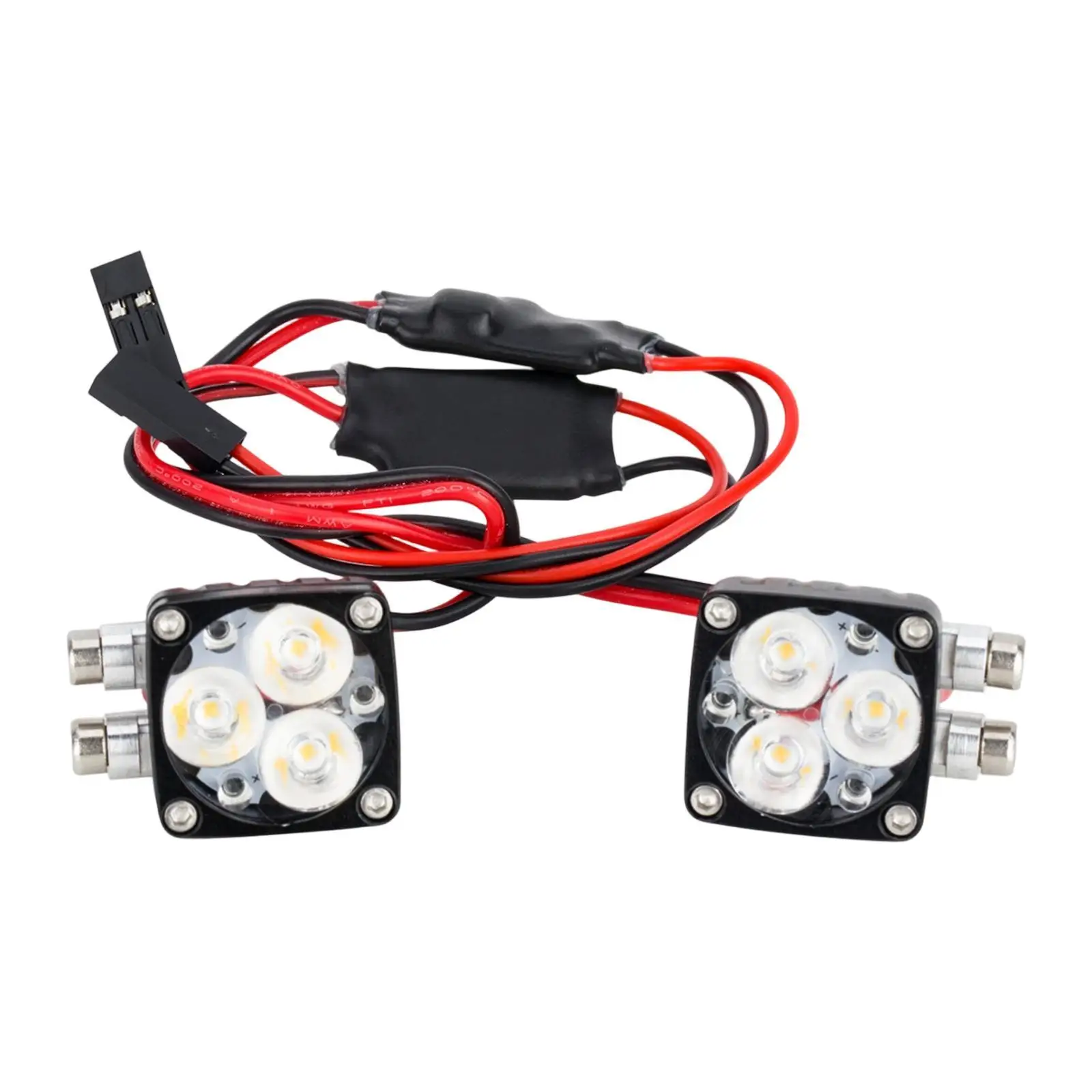 RC Car Top Light Kit Bright LED Bulbs Plug and Play Compatible Replace for 1/8 1/10 Scale Model Car