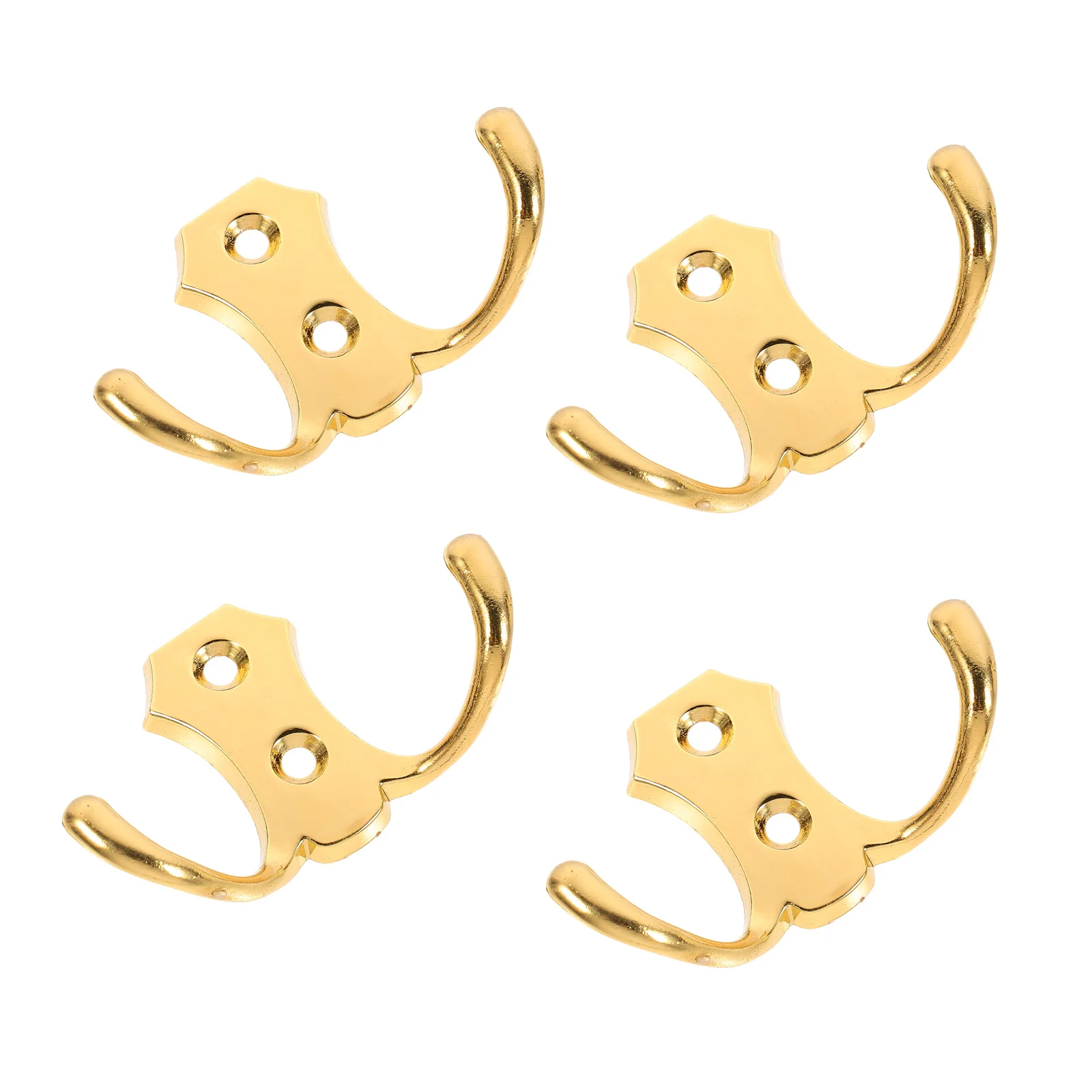 

4 Pcs Zinc Alloy Crescent Hooks for Clothes Coats Hats Scarf Wall Mounted Bedroom Bathroom Organizer Storage Hook Solution