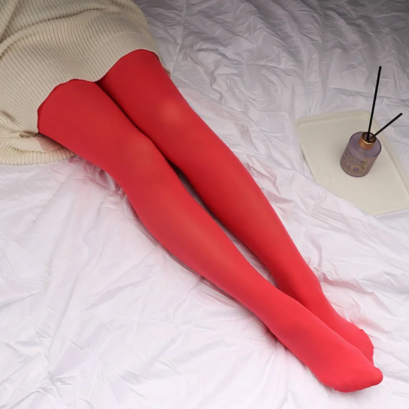 20 Colors Women Candy Color Warm Sexy Tights 120D Velvet Seamless Pantyhose Female Large Elastic Long Stockings Socks