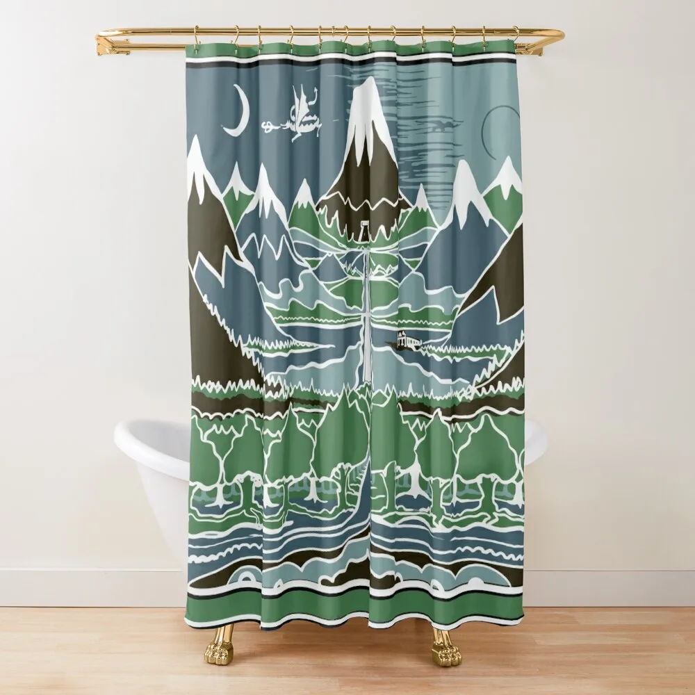 

Forest mountain path in the style of J.R.R.Tolkien Shower Curtain Bathroom Shower Set Bathroom Accessories Curtain