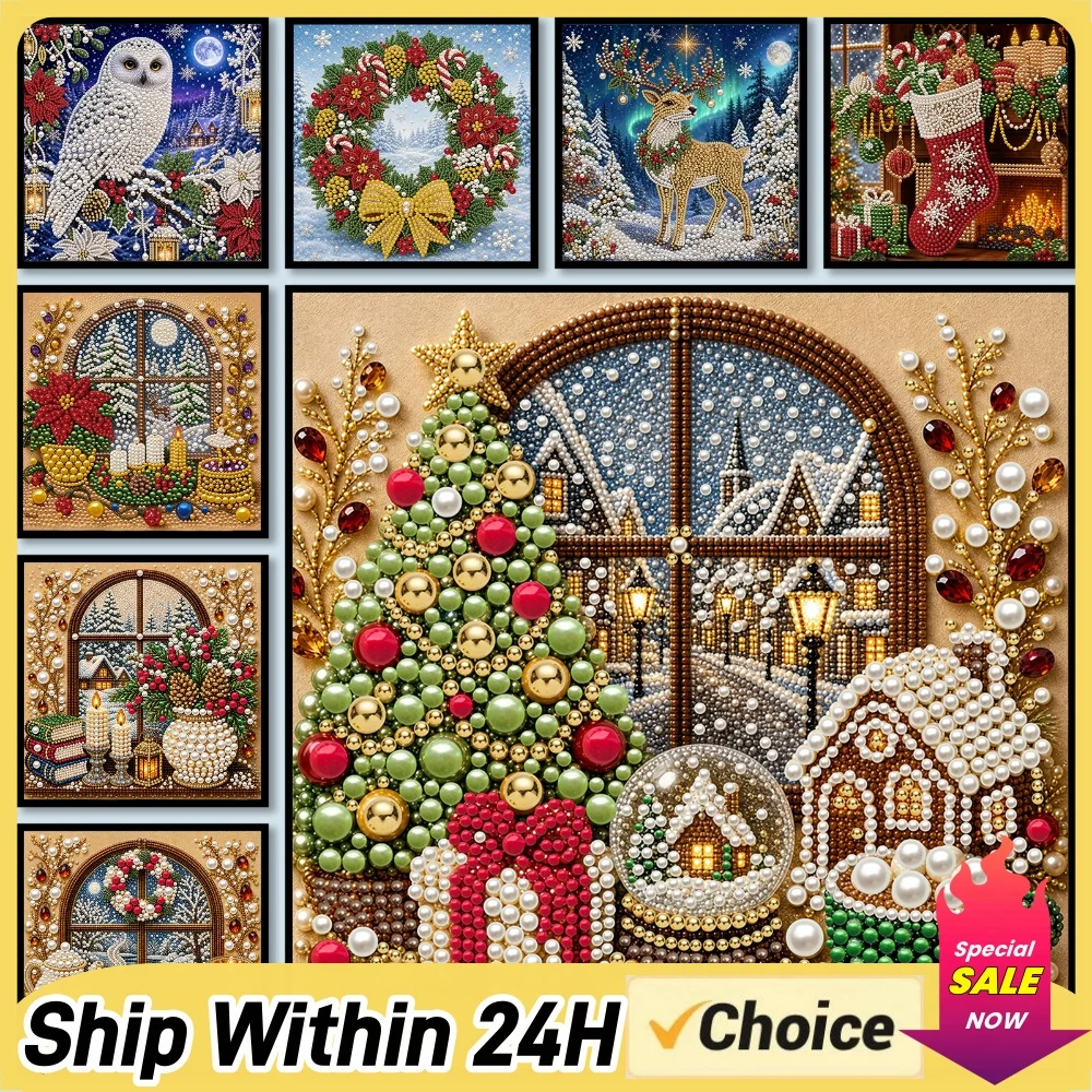 Art Craft Winter - DIY Schilderij met Parelkraaltjes in Lijst