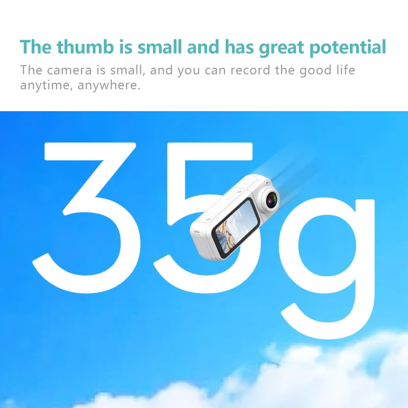 Xiaomi Youpin 1.47" câmera de ação com tela IPS 2.7K câmera de vídeo com 180 ° Suporte de lente rotativa Acessórios magnéticos Wi-Fi