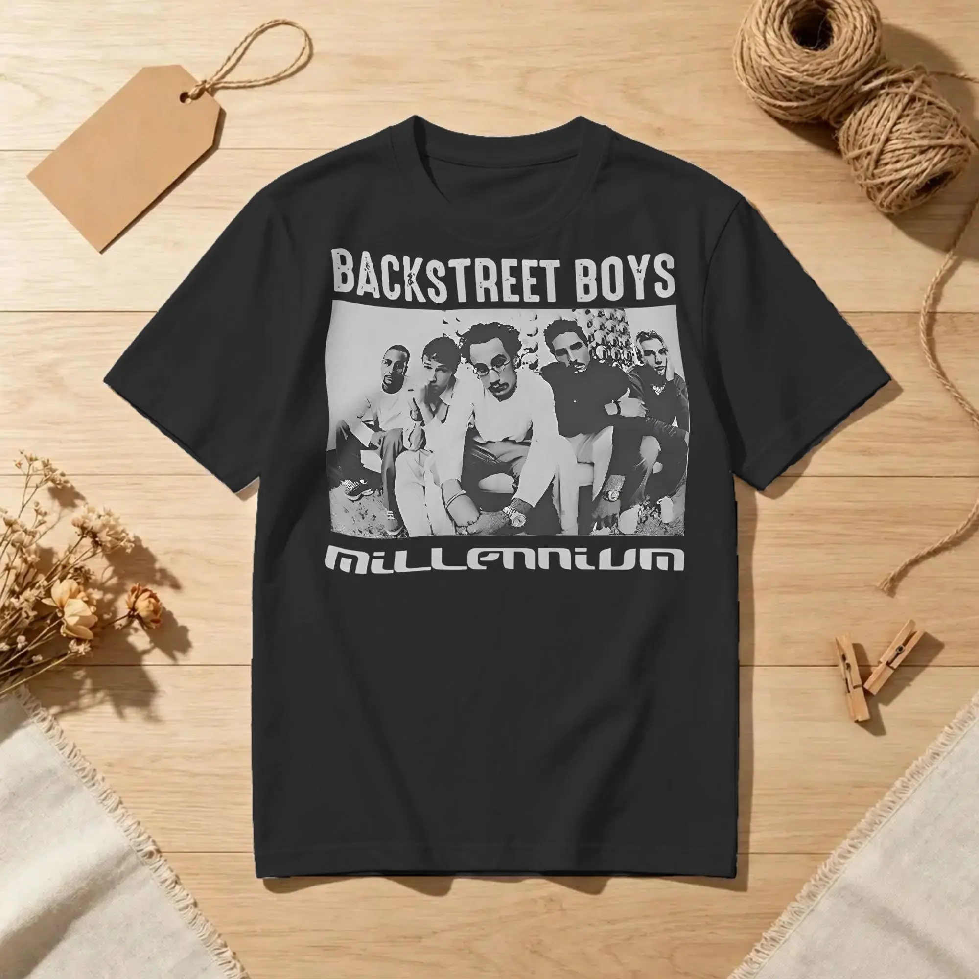 Camisetas para hombre y mujer, estilo Backstreets Boys, informales, 100 % algodón, de manga corta, con motivos musicales de los años 90, camiseta BSB, cuello redondo, ropa para adultos.
