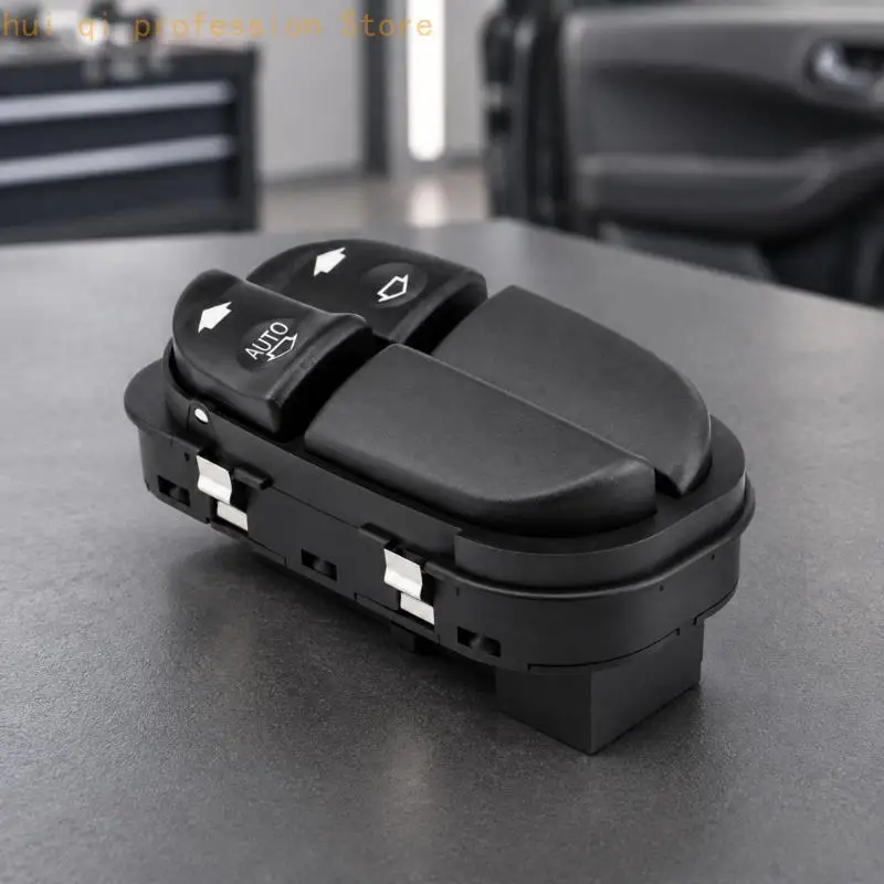 Electric Window Raise and Lower Control Switches with Labeled Button Switches, Black ABS Housing and Molded Port Structure H8WE