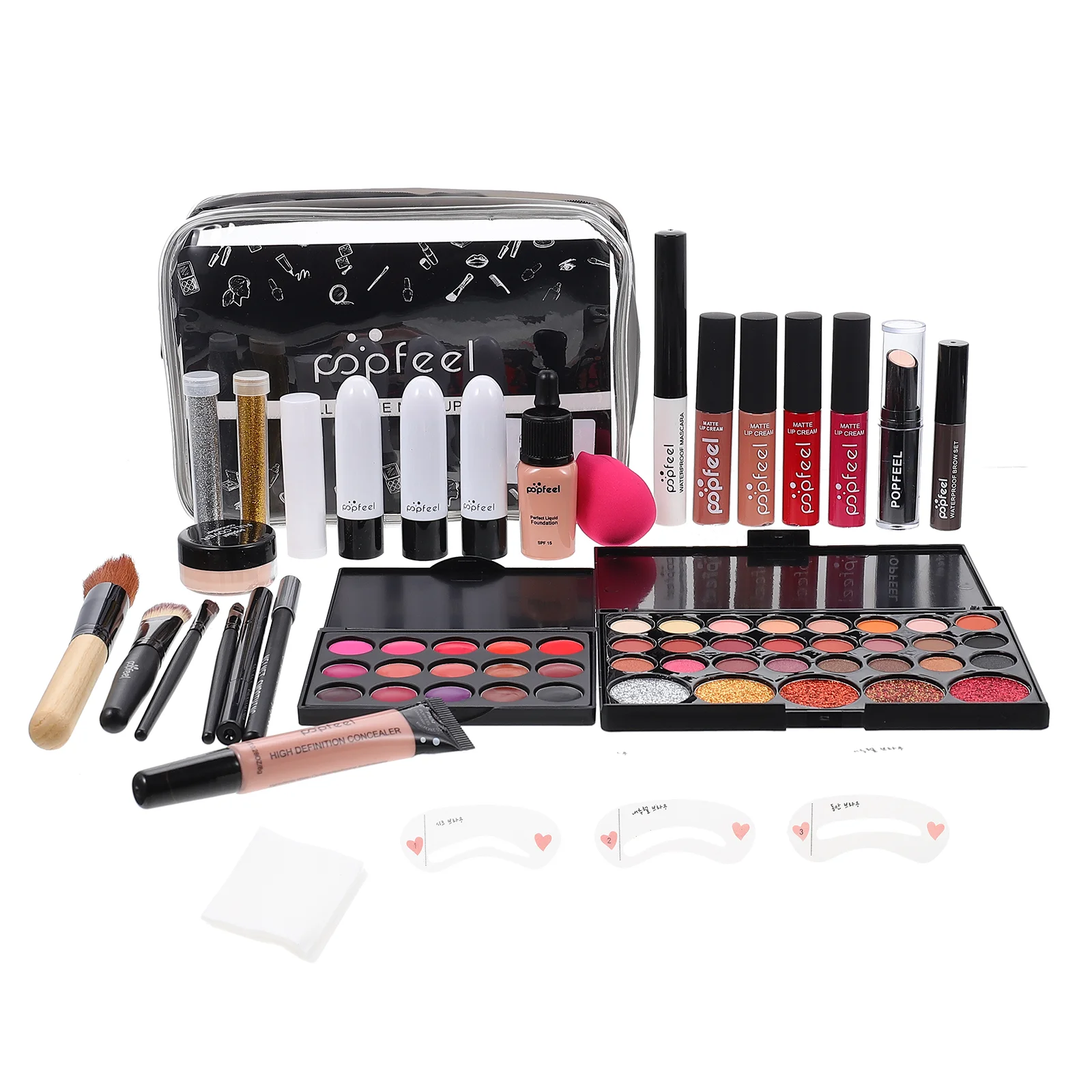 

Women's Makeup Set Brush Kit Multi-purpose Cosmetics Supplies Multipurpose Accessories All-in-one Kits Abs Ladies Miss