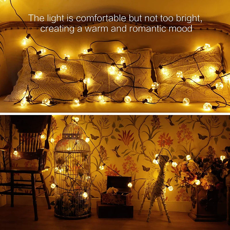 E27 Edison LED String Light Bulb 110V 220V ST64 Warm Colorful Light LED Copper Wire Bulb Holiday Night Light Lamp Home Decor