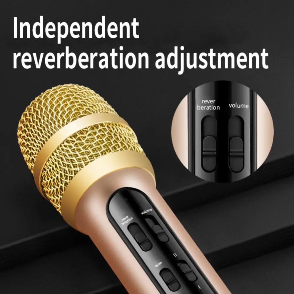 Computer Microphone A Loud Voice Metal Texture 400mah 260g Handheld Microphone Wireless Microphone Generous Appearance